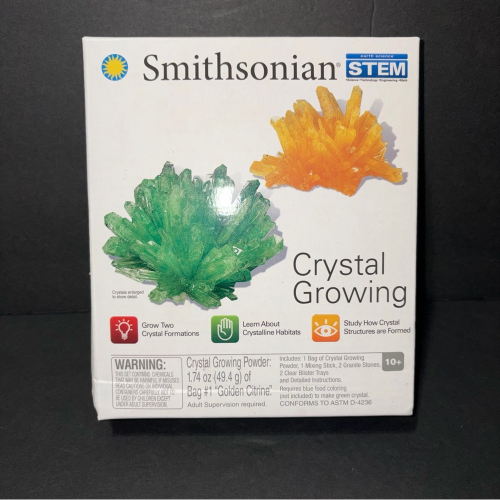 Smithsonian STEM Crystal Growing Kit - Green and Orange